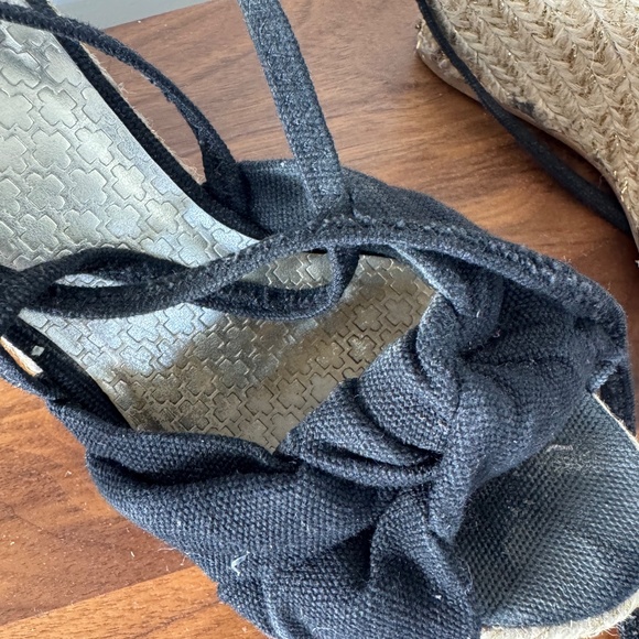 Summer Wedge Black Espadrille - Picture 3 of 7